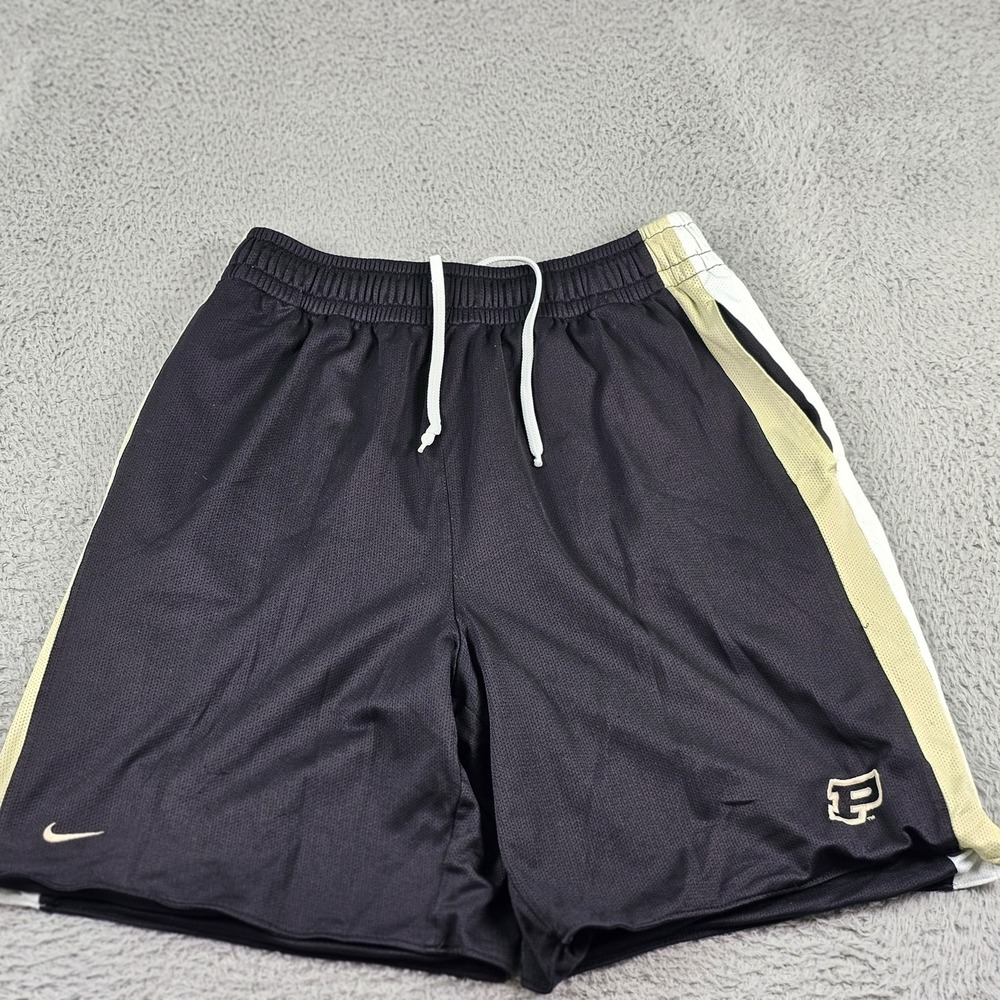 Purdue‎ Boilermakers Shorts Mens Medium Black Gold NCAA Basketball Nike Dri Fit